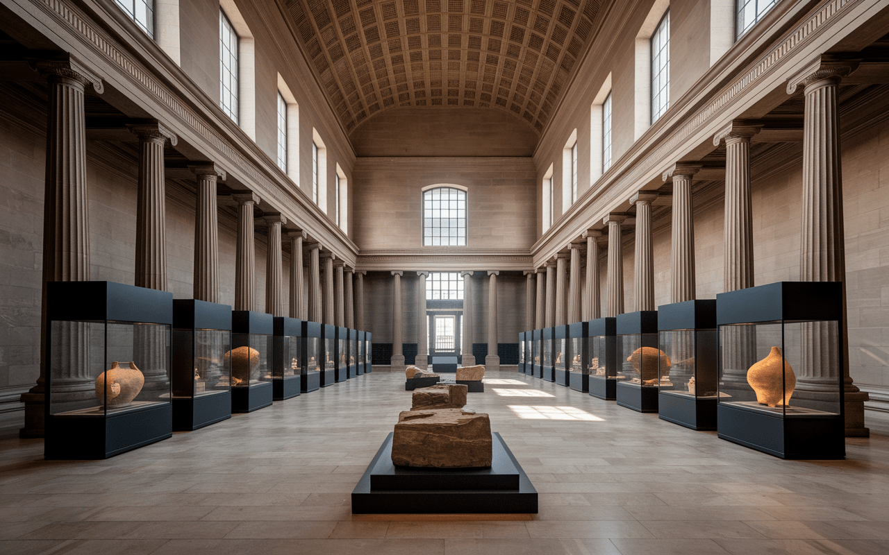 Intérieur majestueux d'un musée de Turin