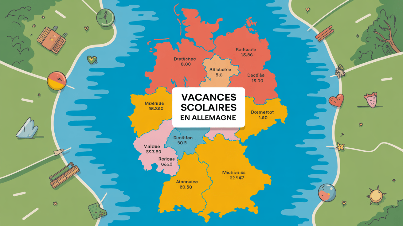 Carte des vacances scolaires allemandes par région