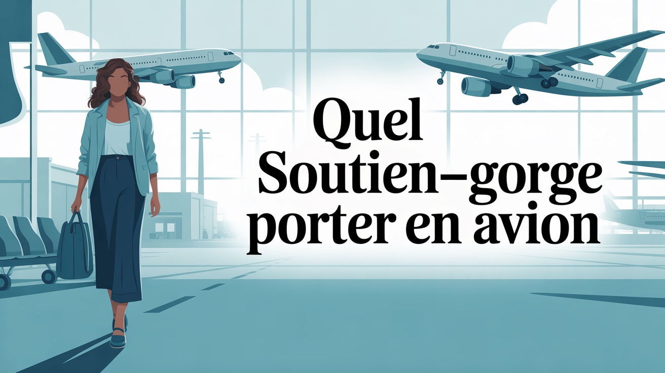 silhouette femme tenue confortable avion soutien gorge aeroport