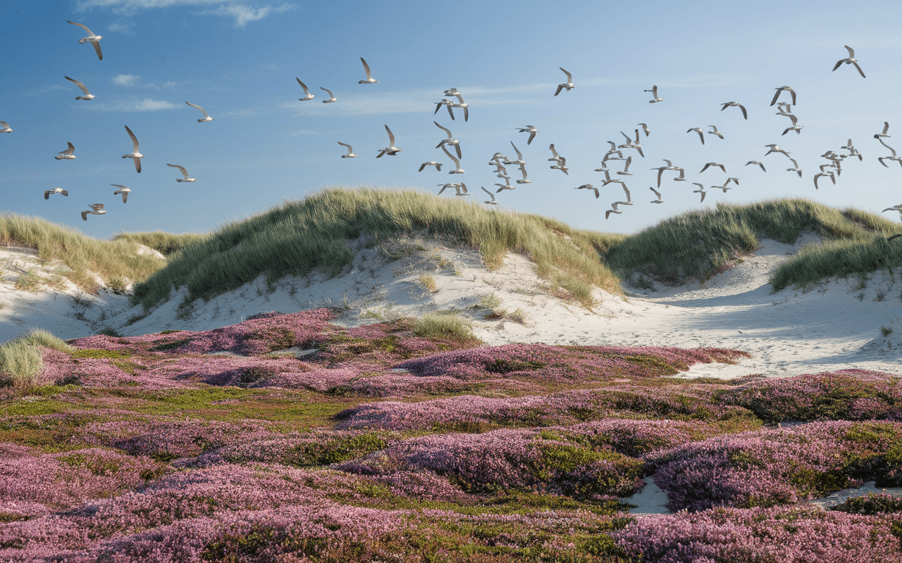Ecosysteme de la baie d Authie pres sales dunes phoques et oiseaux