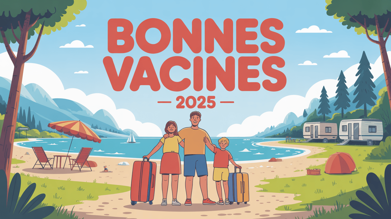 famille joyeuse vacances 2025 plage lac camping