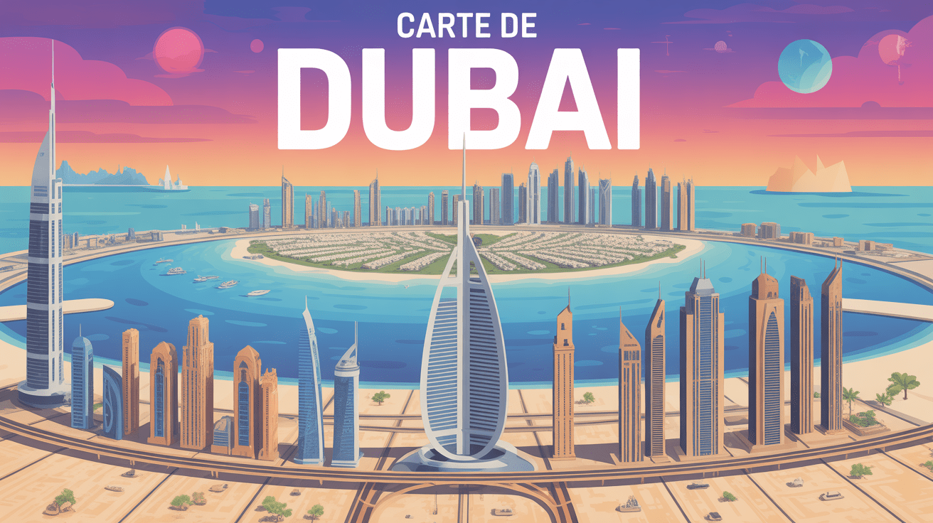 carte dubai metropole moderne vue panoramique