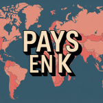 carte du monde avec pays en k en rouge