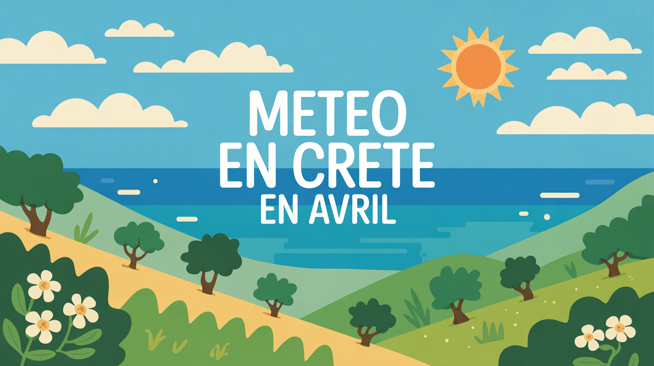 crete meteo en avril paysage mediterranee colline mer soleil