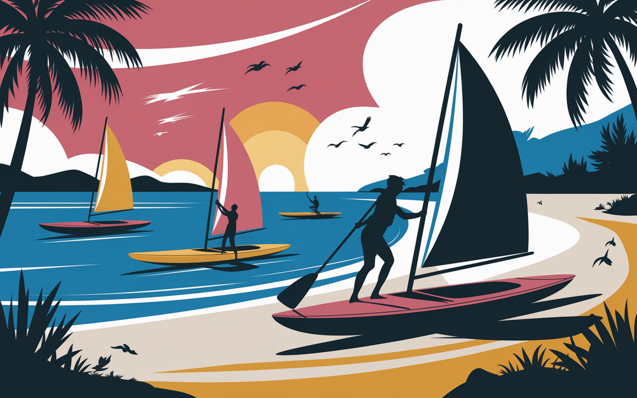 Activites nautiques plage fort mahon char a voile paddle