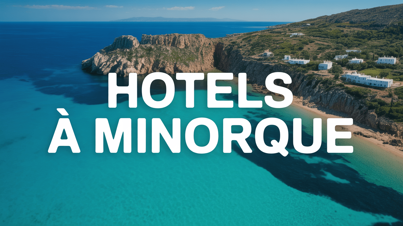 vue aerienne hotel minorque ile mediterranee eaux turquoise