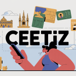 illustration ceetiz personne utilisant tablette icônes voyage