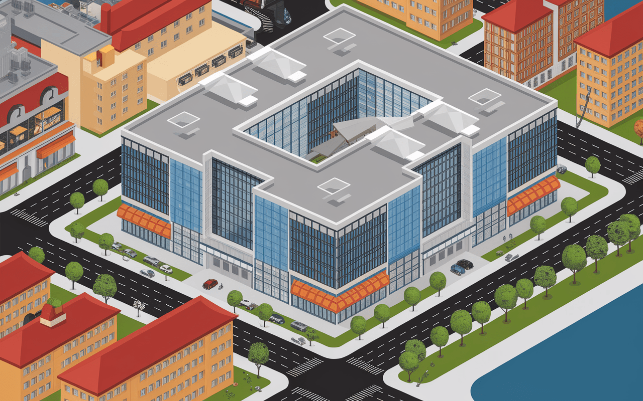 marché du soleil marseille vue aérienne bâtiment métro parking zones urbaines