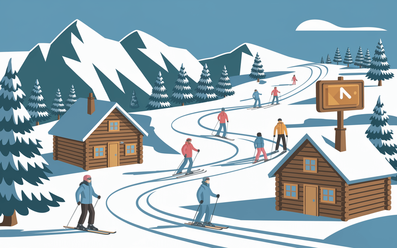 Station ski mont saxonnex pistes familiales télésièges skieurs débutants