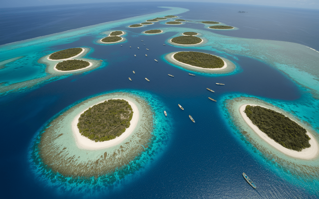 VueAérienneArchipelNosyBeMadagascar