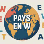 globe terrestre avec lettre W mise en évidence