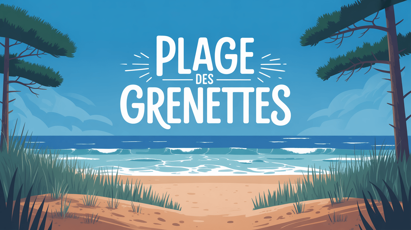 Plage des Grenettes sable fin et pinède en arrière-plan
