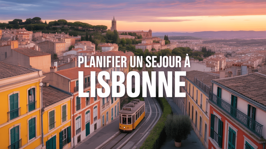 vue panoramique que faire a lisbonne toits oranges et tramway jaune