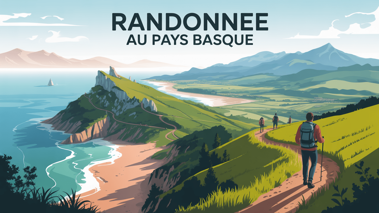 panorama randonnée pays basque entre océan et montagne