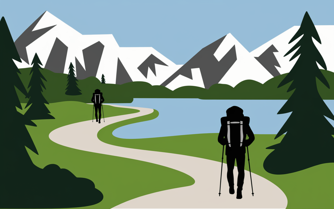 Sentier randonnée vallée d'aspe lac et montagnes