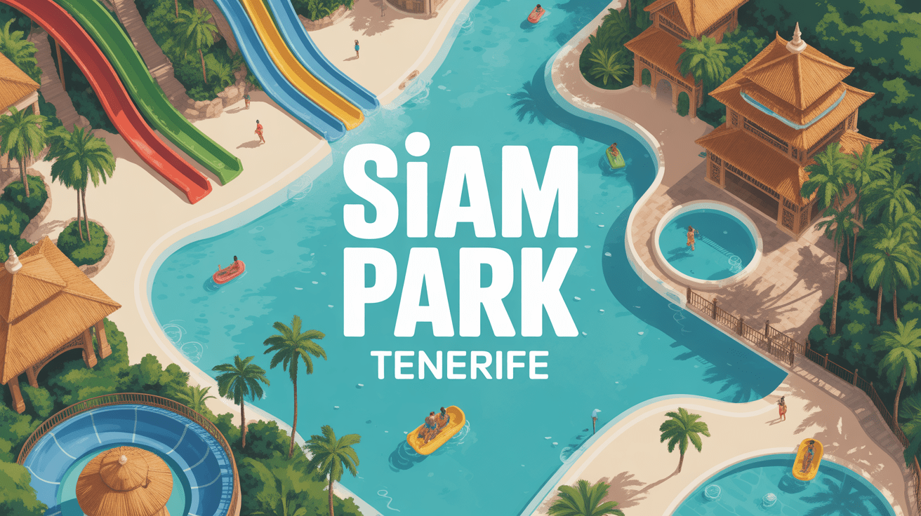 vue panoramique du parc aquatique Siam Park à Tenerife