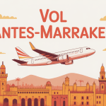 avion moderne sur ville ocre vol nantes marrakech