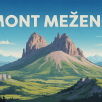 Panorama sommet mont mezenc avec dômes volcaniques