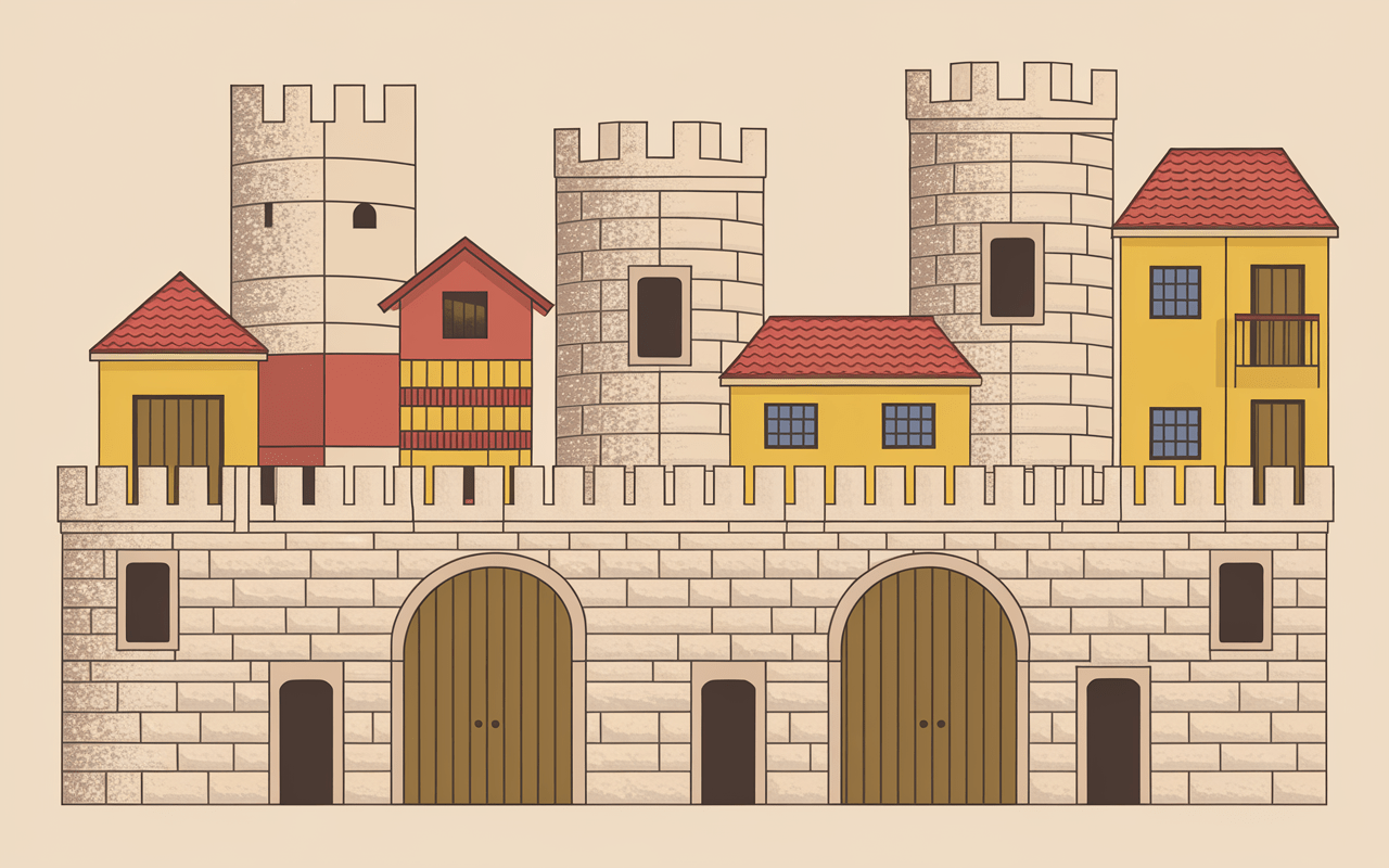 Architecture des remparts de la ville close de Concarneau