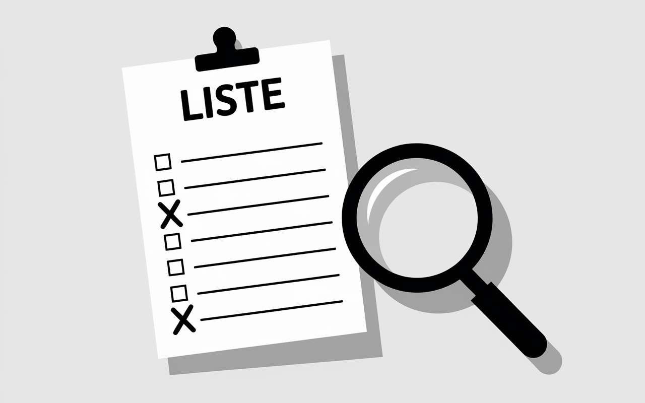 Liste vide pays avec X filigrane