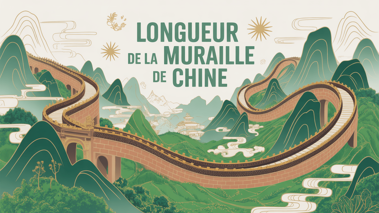 Vue panoramique longueur muraille de Chine