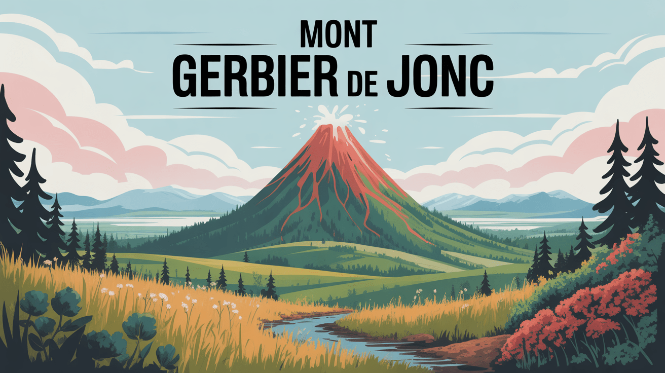 Vue du pic volcanique du mont Gerbier de Jonc