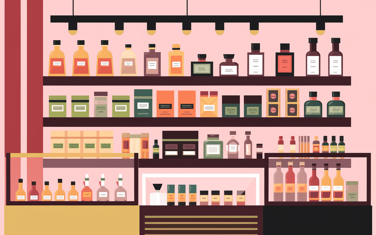 Étalage de produits variés à Dancharia