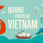 Illustration stylisée du Vietnam avec carte