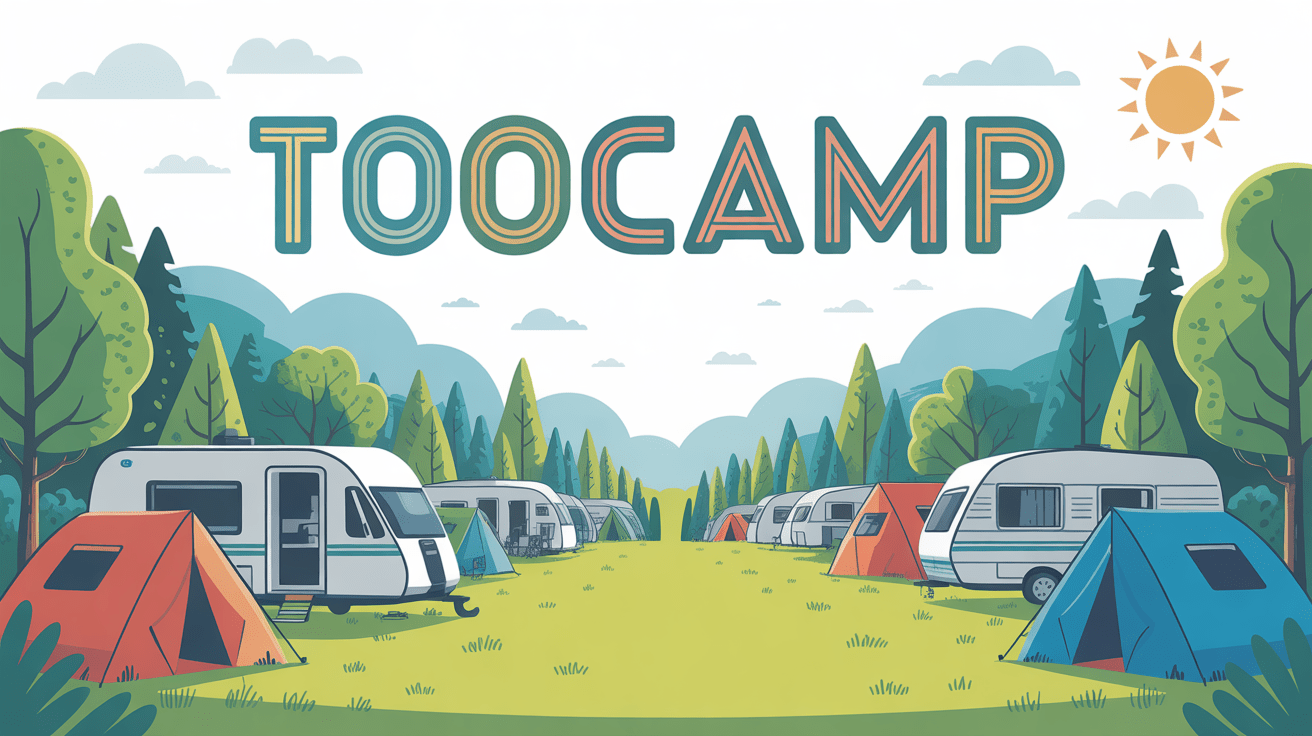 Toocamp terrain de camping stylisé