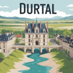 Vue panoramique du château de Durtal