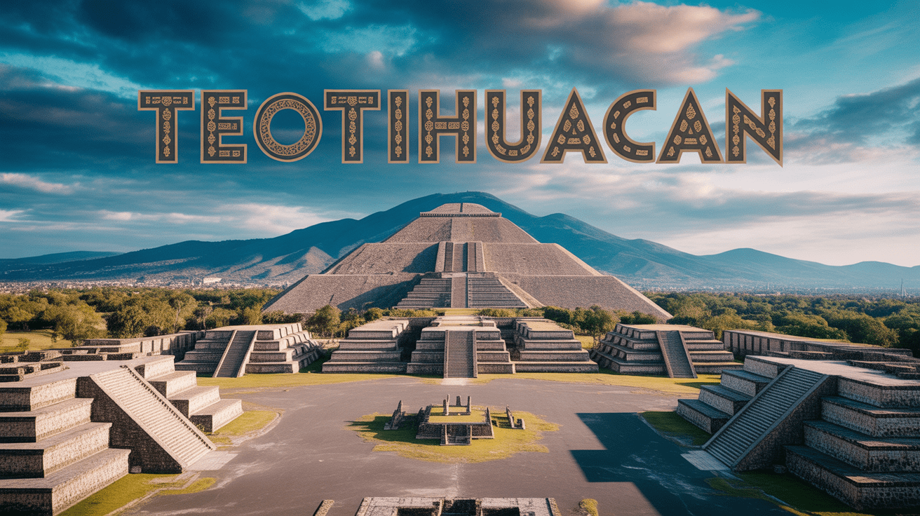 Vue aérienne des pyramides Teotihuacan