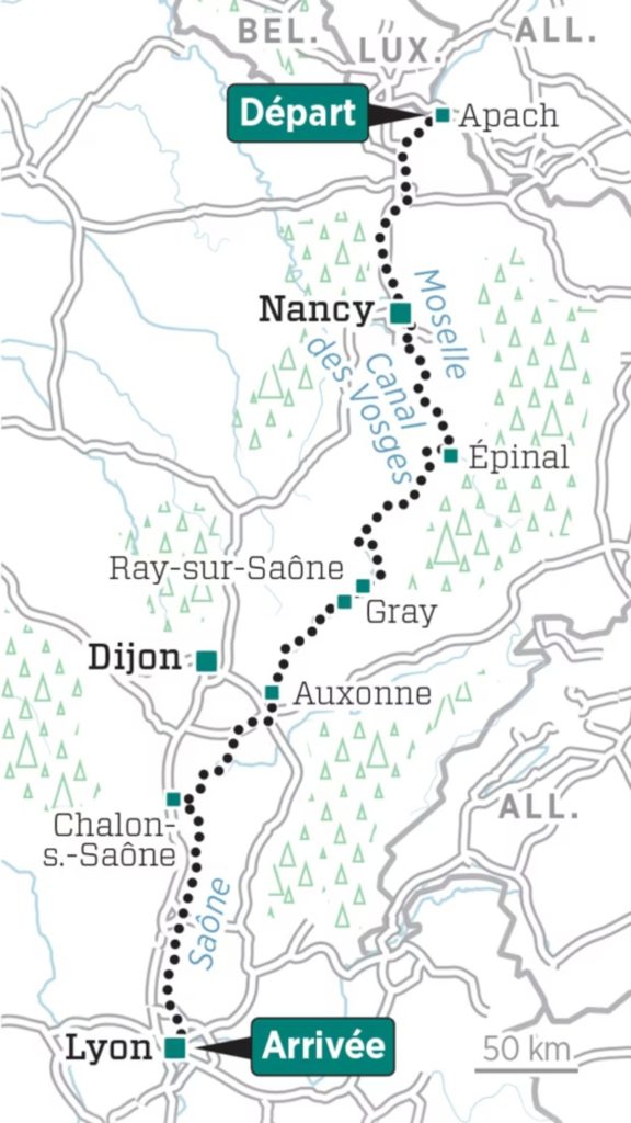 randonnée vélo de Apach à Lyon