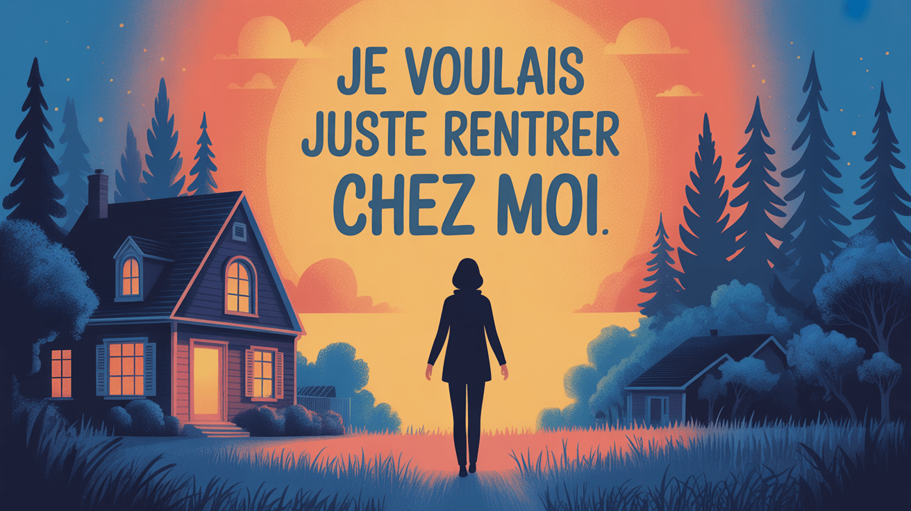 je voulais juste rentrer chez moi silhouette maison lumineuse