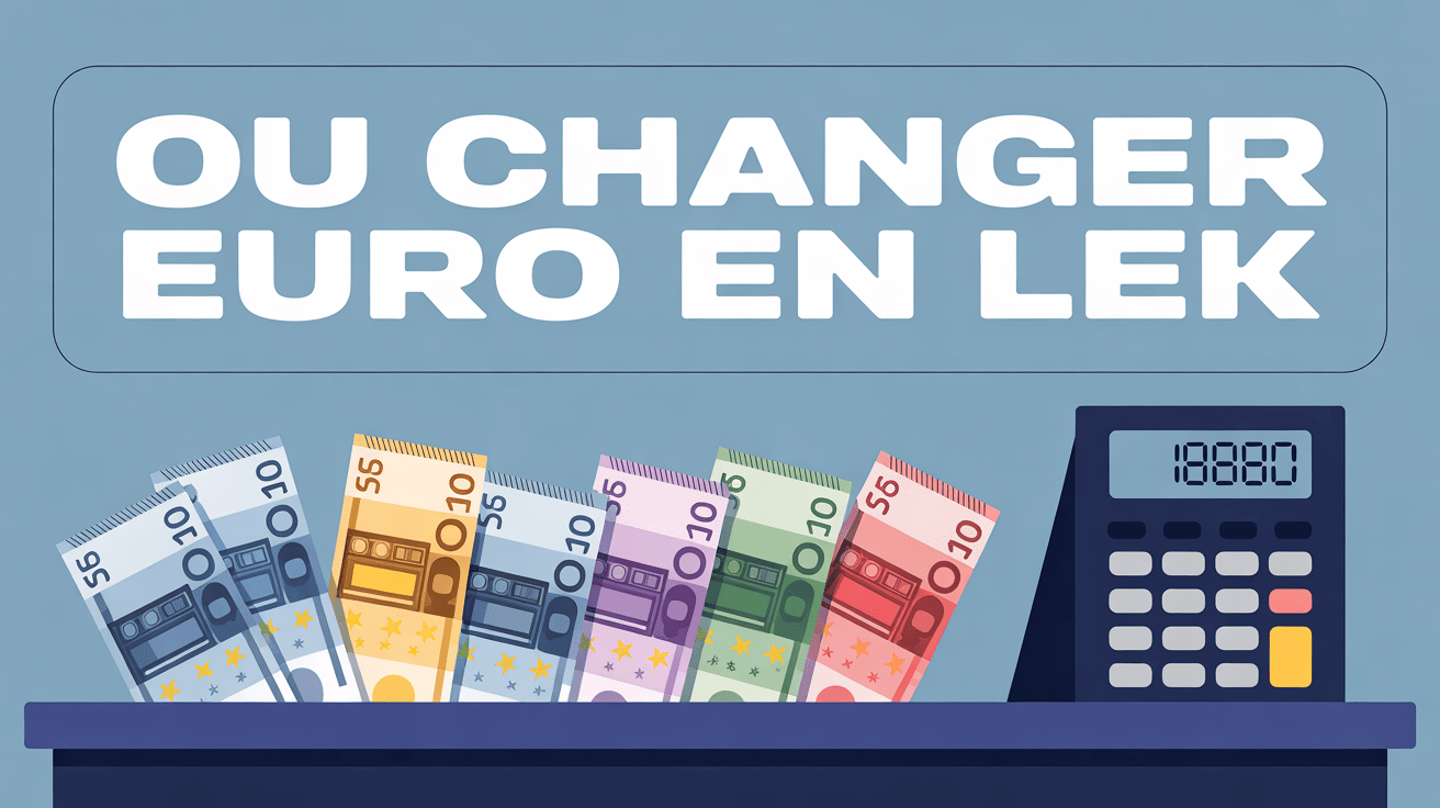 ou changer euro en lek illustration billets européens et albanais