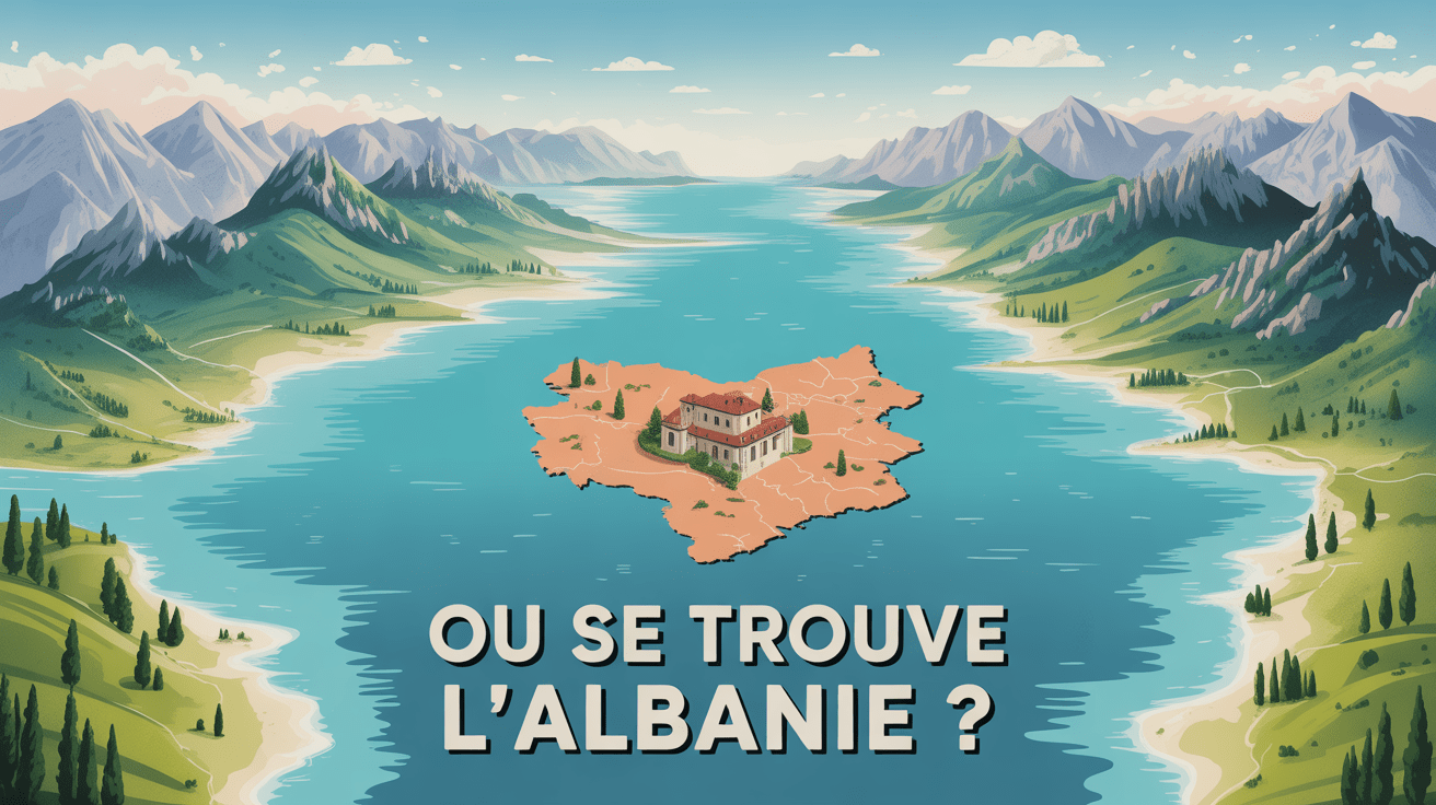 ou se situe l albanie illustration carte