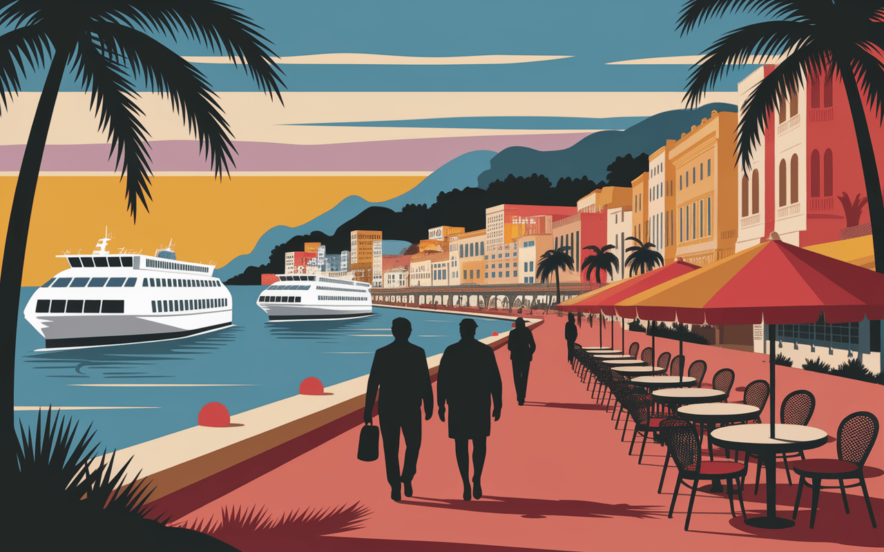 port de split ferries et promenade animée