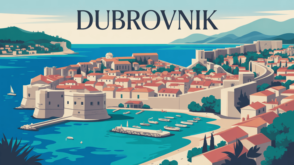 Que voir à Dubrovnik vue panoramique remparts et mer