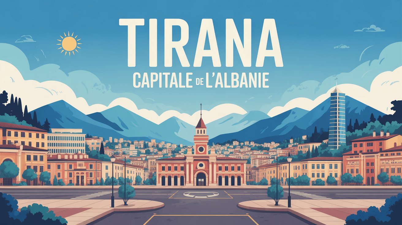 quelle est la capitale de l'albanie image panoramique tirana