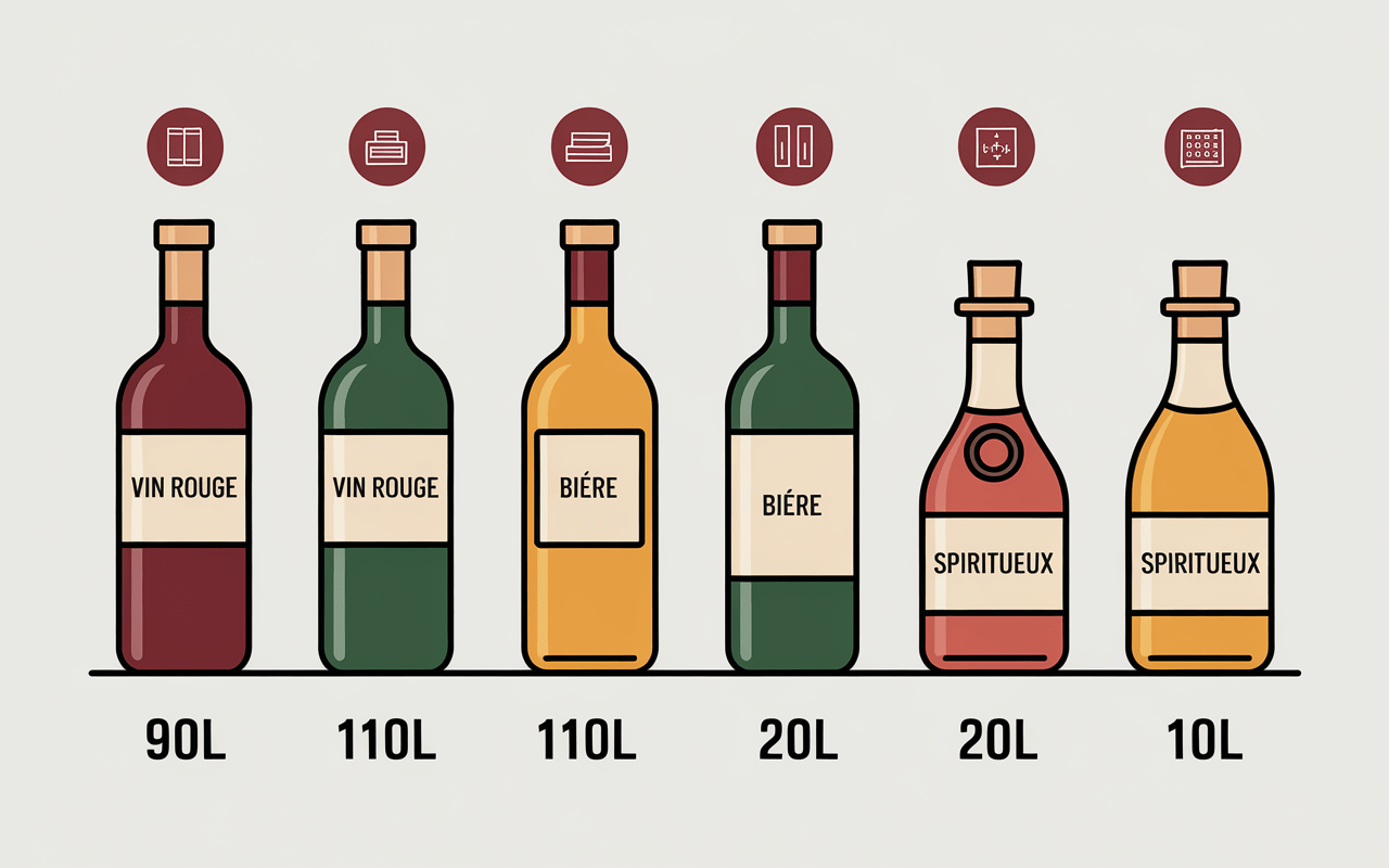infographie réglementation quota alcool espagne
