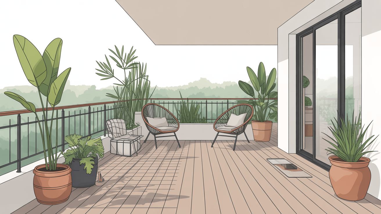 Materiaux balcon region mobilier resistant