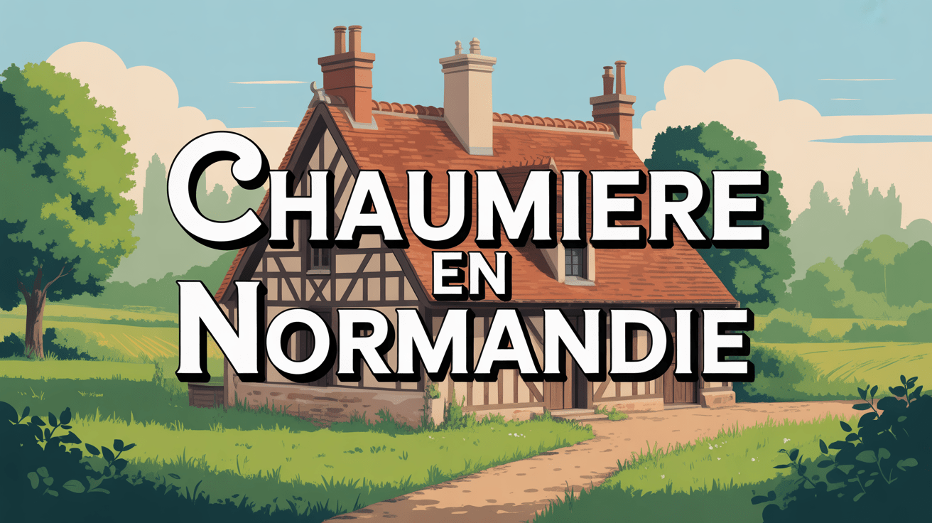 chaumiere normandie traditionnelle toit de chaume paysage rural