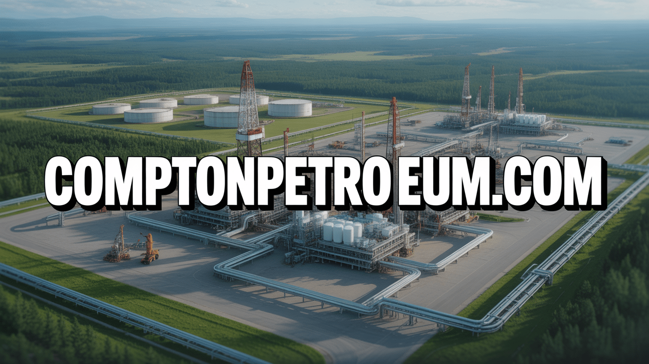 Vue aérienne comptonpetroleum.com installations pétrolières et gazières Canada