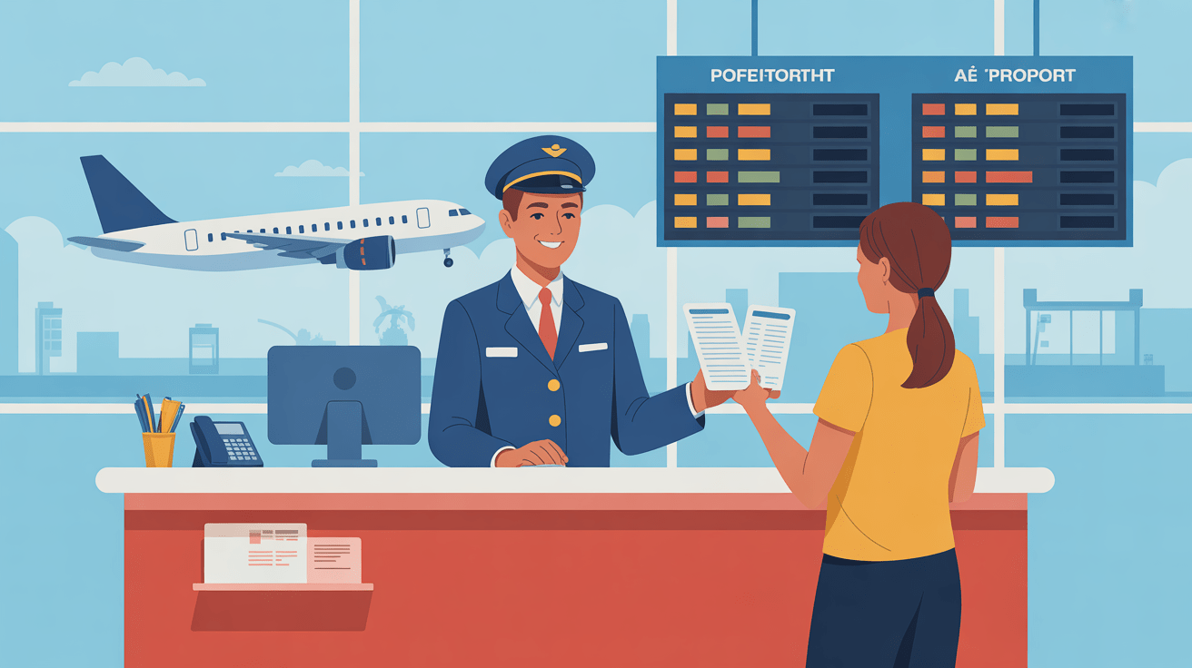 Corriger erreur date de naissance billet d’avion au comptoir