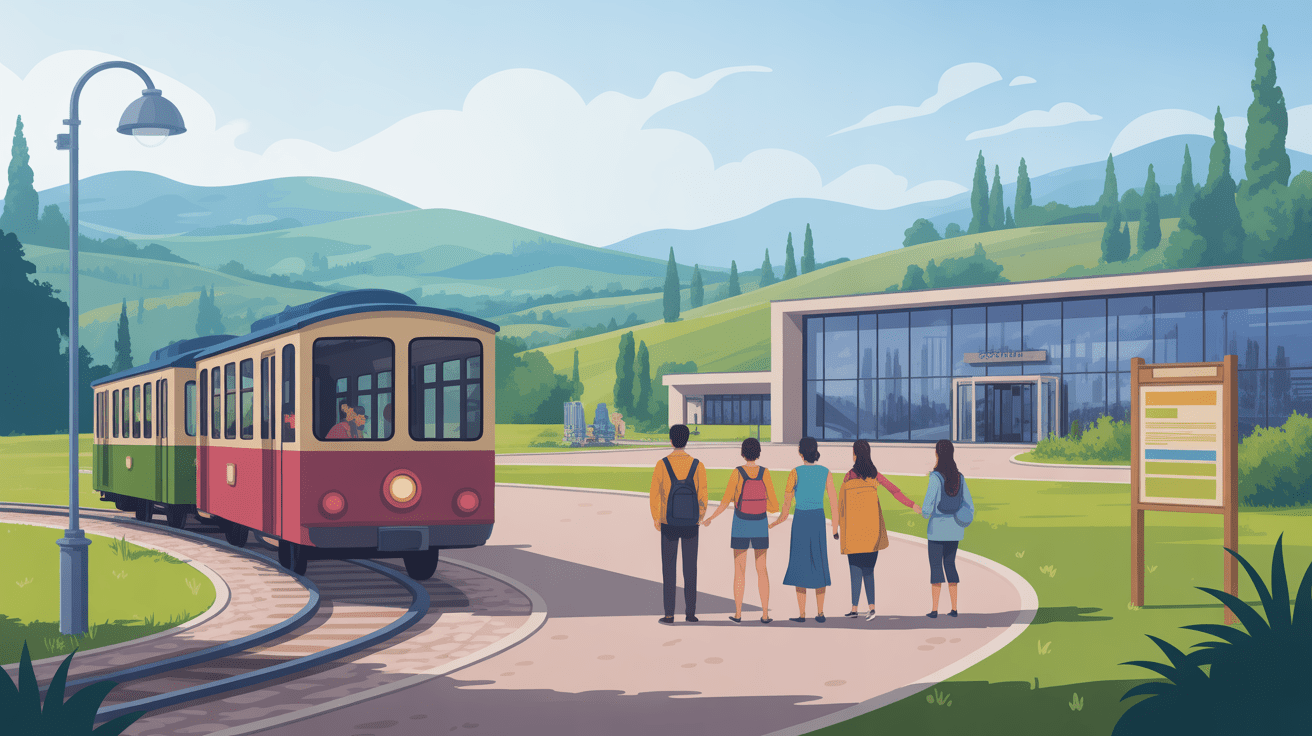 accueil touristique grotte de la cocaliere avec petit train