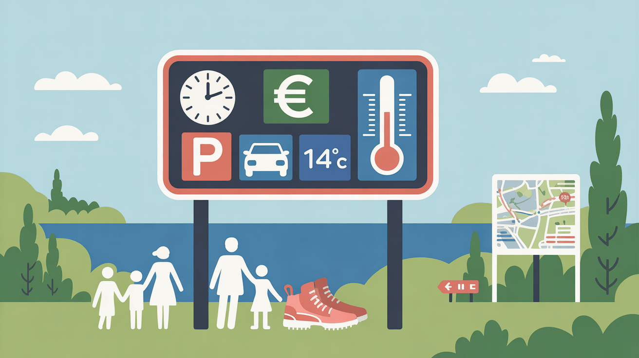 panneau d'information pratique grottes de lacave