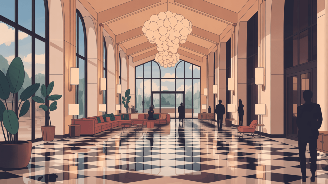 Hall moderne hotel omm barcelone design luxe