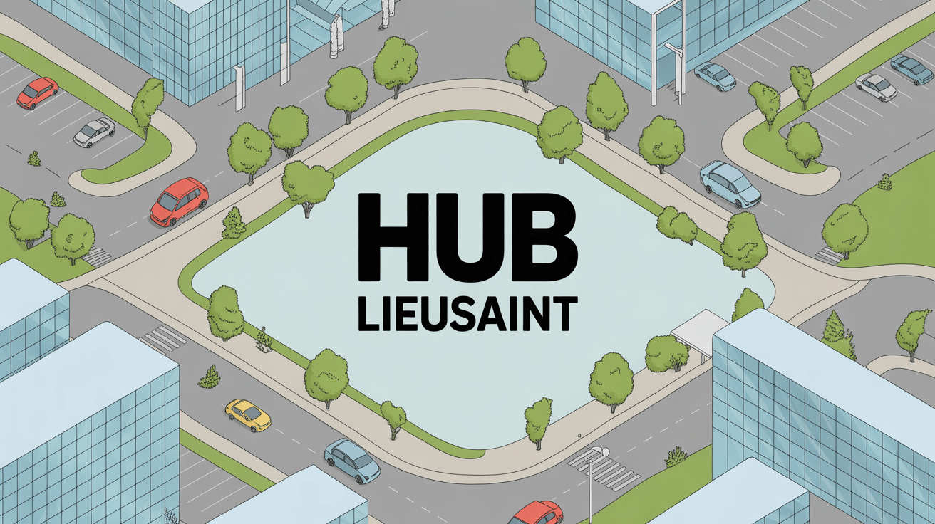 Vue aérienne Hub Lieusaint Maps centre d'affaires