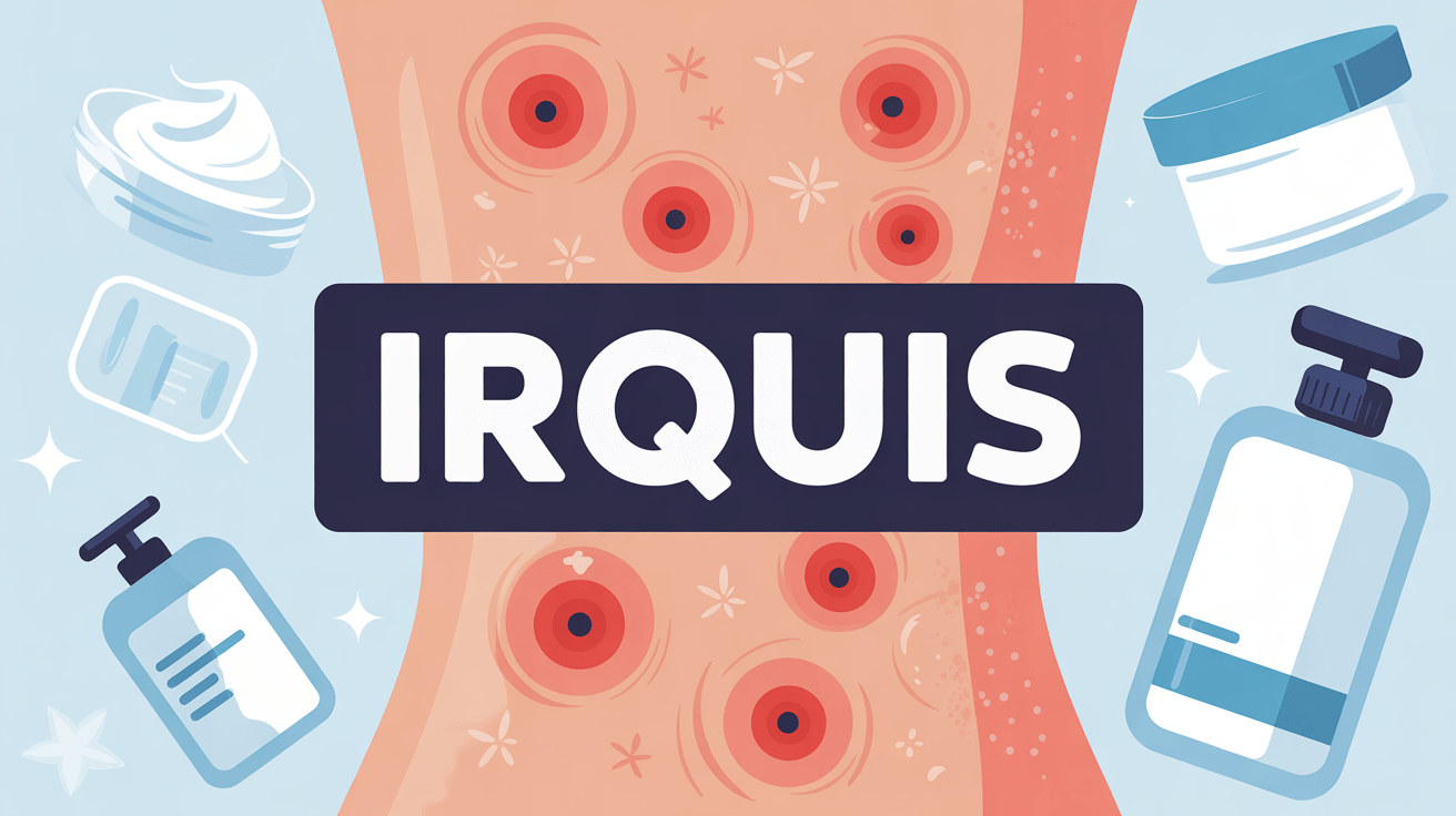 Peau irritée avec irquis et soins