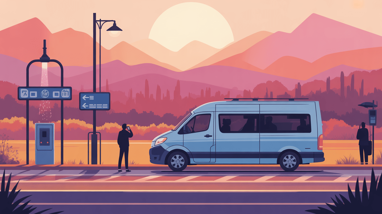 location van en corse aire stationnement services