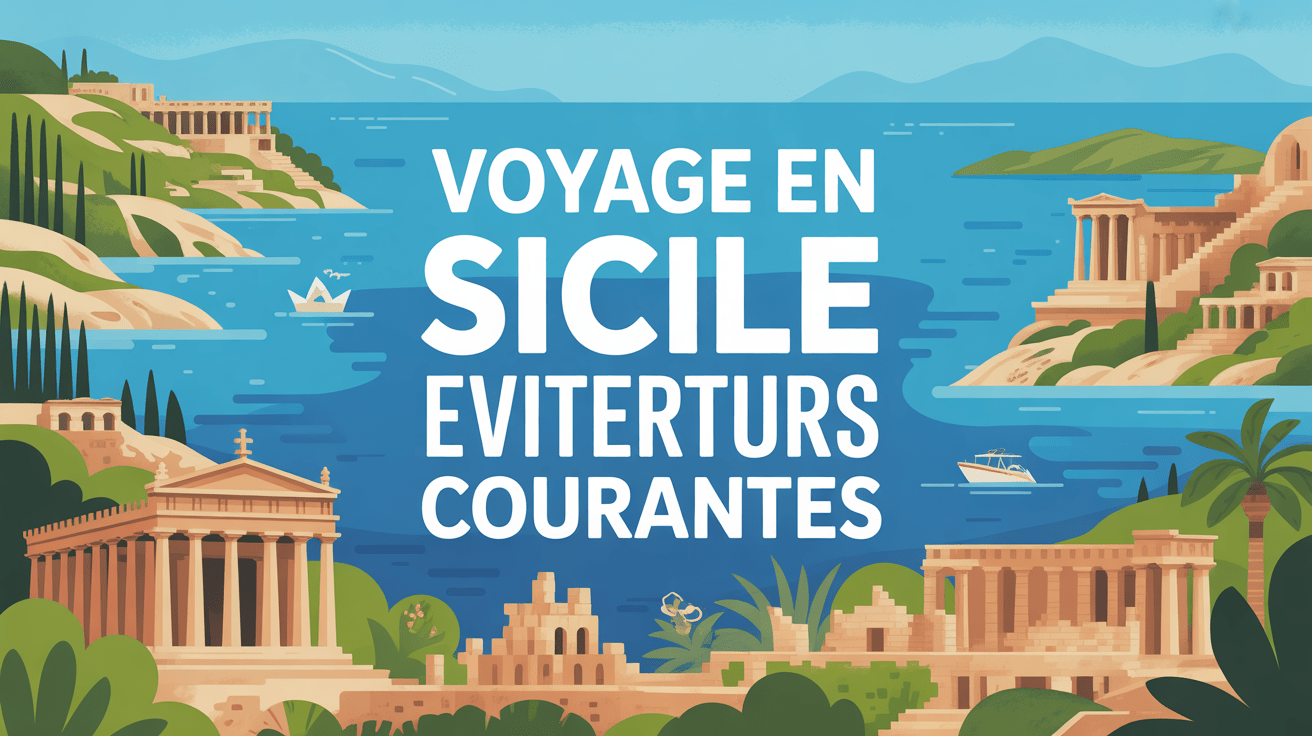 Illustration des erreurs à éviter en Sicile, paysage de l'île